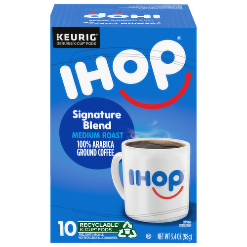 IHOP Coffee, Ground, Medium Roast, Signature Blend, K-Cup Pods