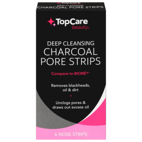 TopCare Pore Strips, Charcoal, Deep Cleansing