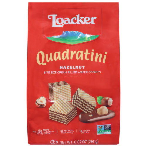 Loacker Wafer Cookies, Hazelnut, Bite Size