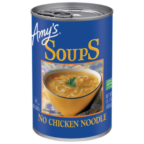 Amy's Amy's No Chicken Noodle Soup, Vegan & Non-GMO, 14.1 oz.