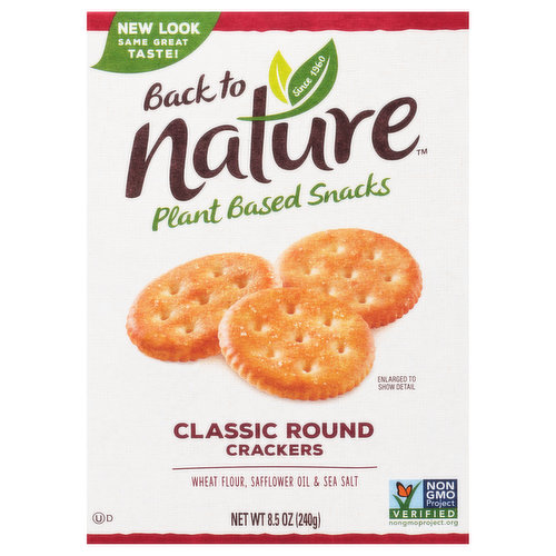 Back To Nature Plant Based Snacks Classic Round Crackers