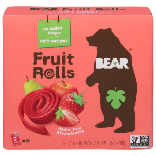 Bear Fruit Rolls, Apple-Pear Strawberry