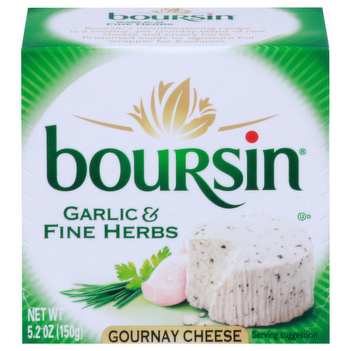 Boursin's mouthwatering recipe is a creamy, yet crumbly blend of real cheese and savory herbs. Presented inside its signature foil wrapper for freshness. Bel for all for good.
