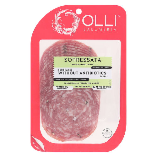 Olli Salumeria Salami, Pepper-Garlic, Sopressata