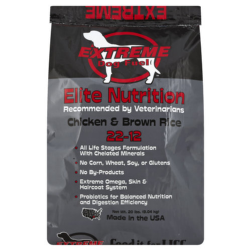 Extreme Dog Fuel Dog Food, Chicken & Brown Rice, 22-12