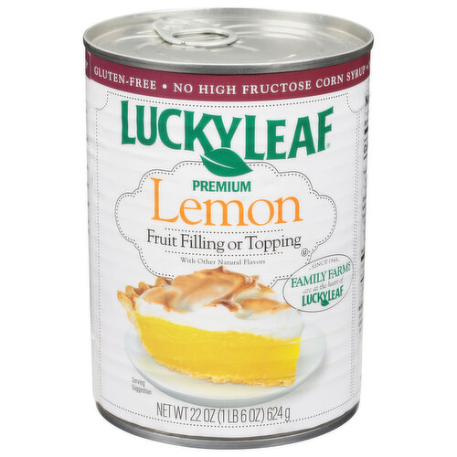 Lucky Leaf Fruit Filling or Topping, Premium, Lemon