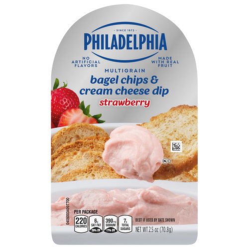 Bagel Chips & Cream Cheese Dip, Multigrain, Strawberry