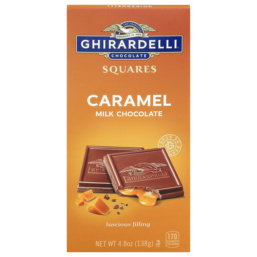 Ghirardelli Milk Chocolate, Caramel, Squares