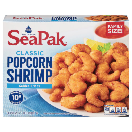 SeaPak Popcorn Shrimp, Oven Crispy, Family Size