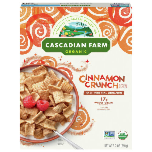 Cascadian Farm Cereal, Organic, Cinnamon Crunch