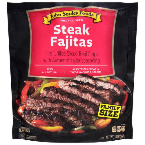 John Soules Foods Steak Fajitas, Family Size