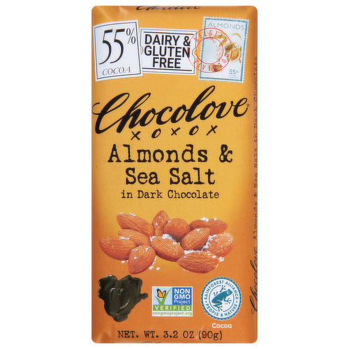 Chocolove Almonds & Sea Salt, in Dark Chocolate