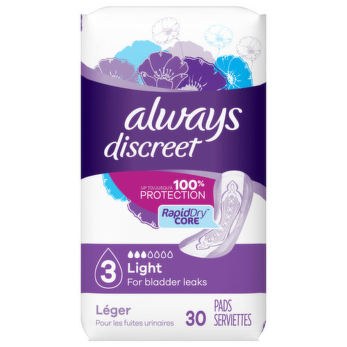 Always Discreet Pads, Light 3 - Super 1 Foods