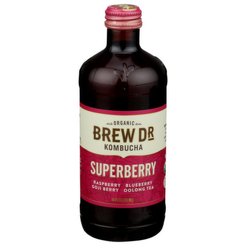 Brew Dr. Kombucha, Organic, Superberry