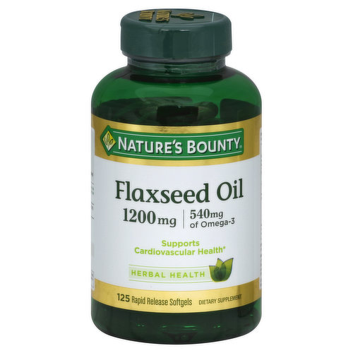 Nature's Bounty Flaxseed Oil, 1200 mg, Rapid Release Softgels