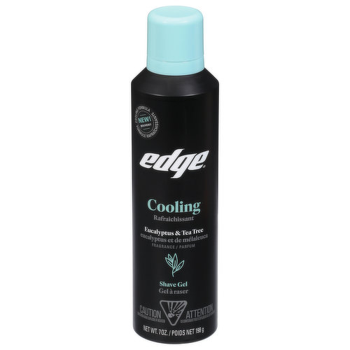 Edge Shave Gel, Cooling, Eucalyptus & Tea Tree