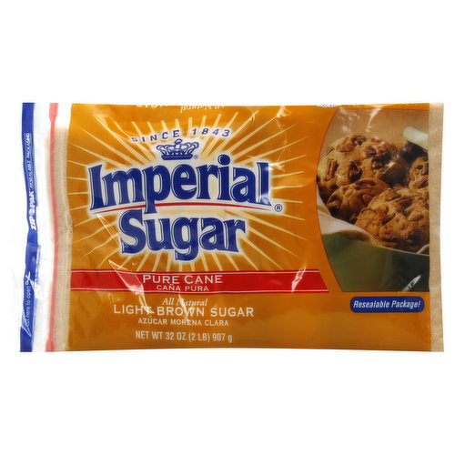 All natural. Since 1843. Pure cane. Resealable package! Real sugar 15 calories per teaspoon.