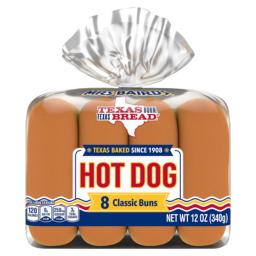 Mrs Baird's Buns, Hot Dog