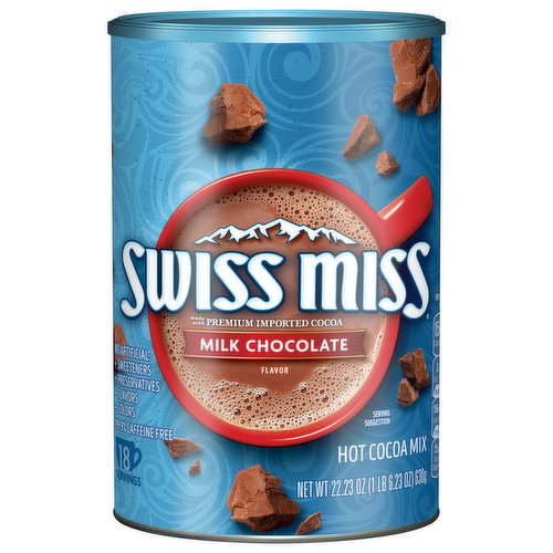 New & improved flavor! Embrace Every Sip of Swiss Miss: Made with real cocoa and real nonfat milk, our cocoa warms and delights with every mug. Whatever you're warming up to, know that you've got everything you need in the palms of your hands.