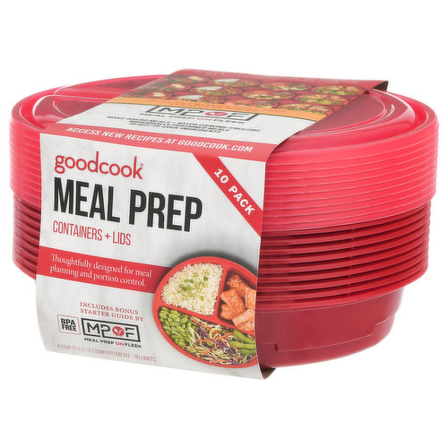 Goodcook Containers + Lids, 10 Pack - 10 containers+lids