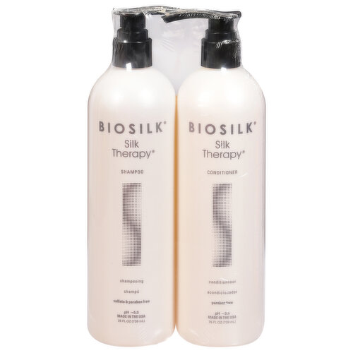 BioSilk Shampoo & Conditioner, Twin Duo