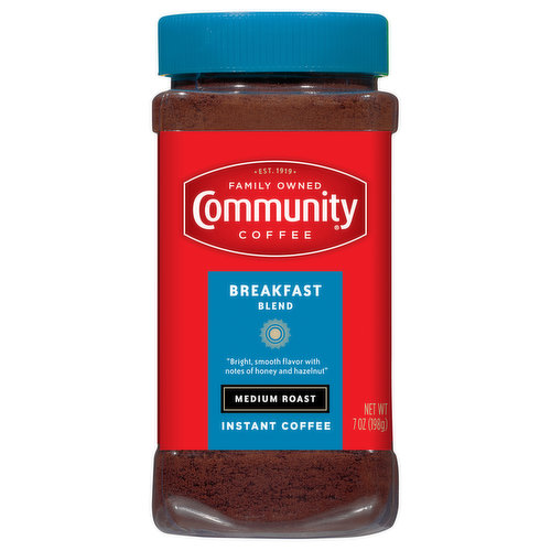 Community Coffee Coffee, Instant, Medium Roast, Breakfast Blend