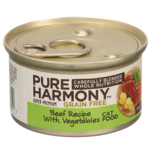 Pure Harmony Grain Free Beef Recipe With Vegetables Pate Cat Food