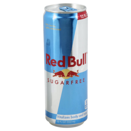 With taurine. Lightly carbonated. 10 calories per can. Sugar free. Caffeine content: 114 mg/12 fl oz. Vitalizes body and mind. Red Bull is appreciated worldwide by top athletes, busy, professionals, college students and travelers on long journeys. It is a low-calorie product.www.redbull.com. Please recycle.