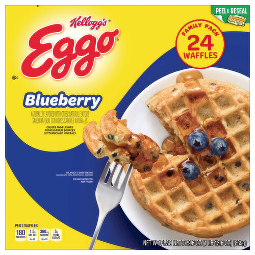 Eggo Waffles, Blueberry, Family Pack