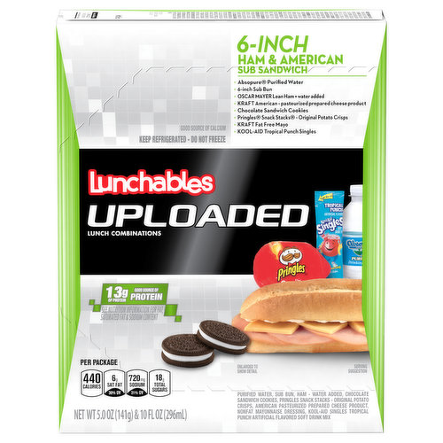 Lunchables 6-Inch Ham & American Sub Sandwich Lunch Combinations