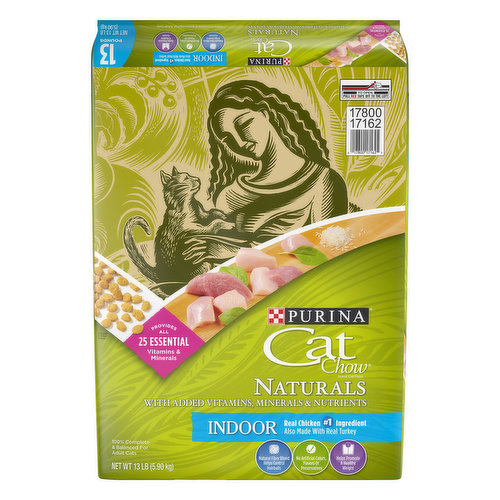 Cat Chow Cat Food, With Savory Real Chicken and Lean Turkey, Indoor, Adult