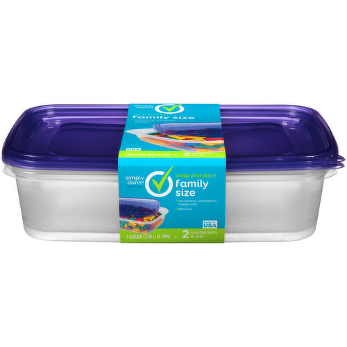 Simply Done Snap And Store Family Size Containers & Lids