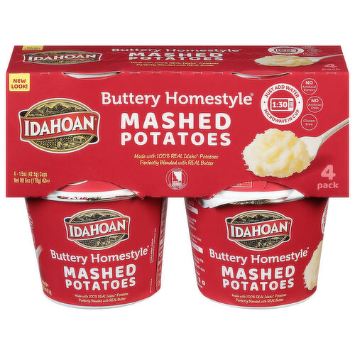 Idahoan Buttery Homestyle Mashed Family Size Potatoes, 8oz (Pack of 8)