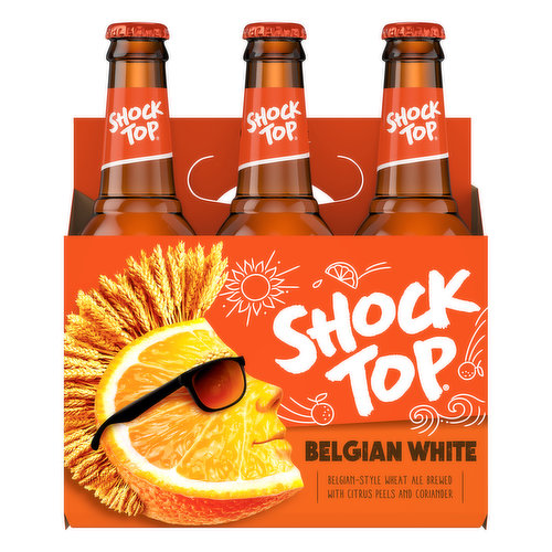 Shock Top Beer, Belgian White, 6 Pack