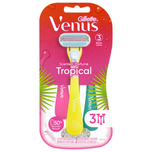 Gillette Venus Tropical Women's Disposable Razors + Ultra