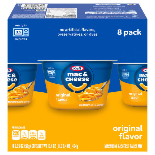 Kraft Macaroni & Cheese Dinner, Original Flavor, 8 Pack