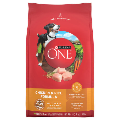 Purina One Dog Food, Natural, Chicken & Rice Formula, Adult