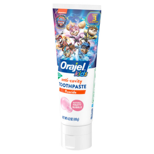 Orajel Kids Paw Patrol Fluoride Toothpaste - Fruity Bubble - 4.2oz