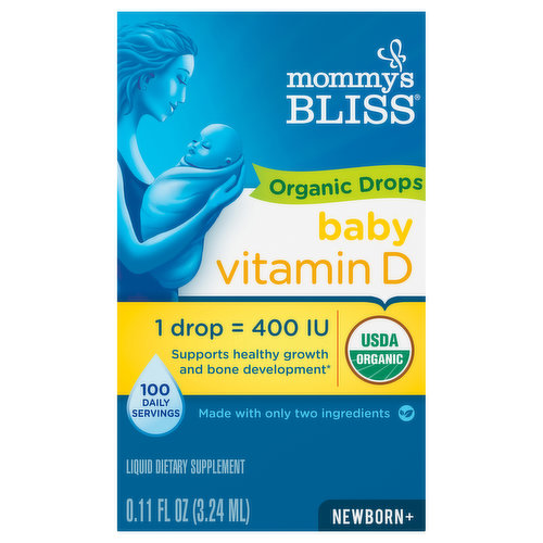 Mommy's Bliss Vitamin D, Organic Drops, Baby, Newborn+