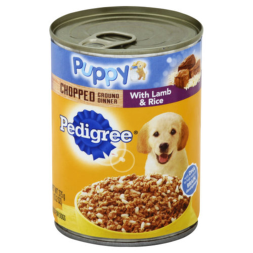 Pedigree Food for Dogs, Chopped Ground Dinner with Lamb & Rice