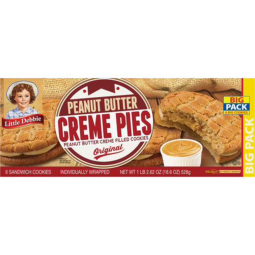 Little Debbie Sandwich Cookies, Peanut Butter Creme Pies, Big Pack