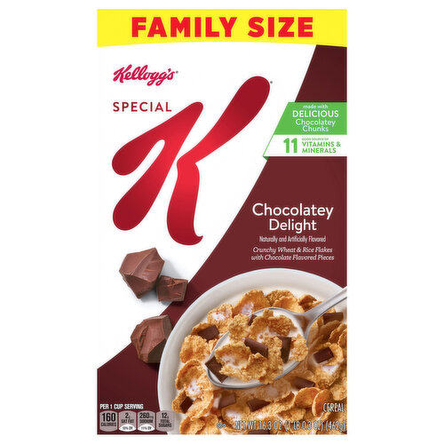 Special K Cereal, Chocolatey Delight, Family Size