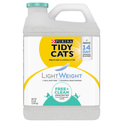 Tidy Cats Low Dust, Clumping Cat Litter, LightWeight Free & Clean Unscented, Multi Cat Litter