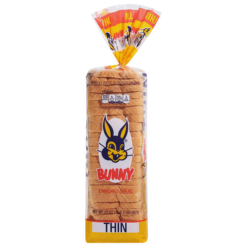 Bunny Bread, Enriched, Thin