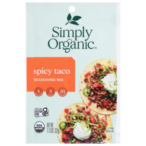 Simply Organic Seasoning Mix, Spicy Taco