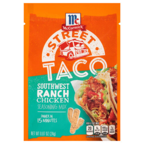McCormick Street Taco Southwest Ranch Chicken Seasoning Mix