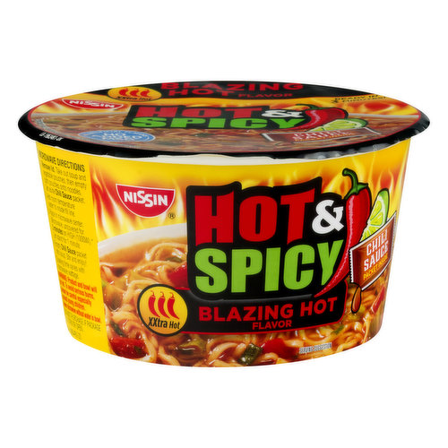 Nissin Chicken Flavor Hot & Spicy Ramen Noodle Soup, 3.32 oz