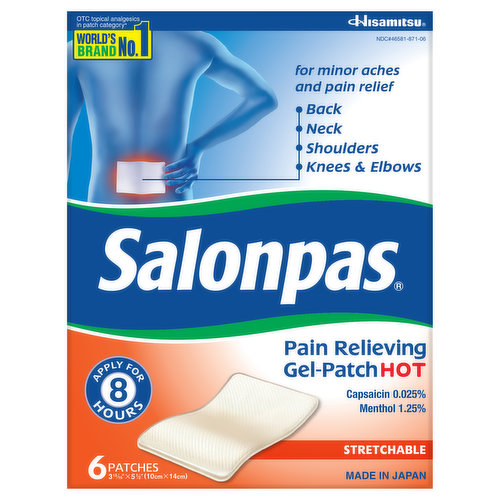 Salonpas Gel-Patch, Hot, Stretchable