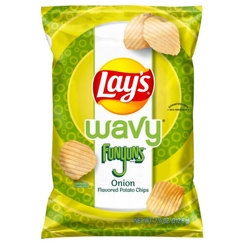 Lay's Potato Chips, Funyuns Onion Flavored, Wavy