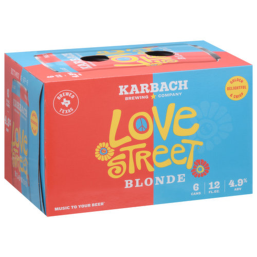 Karbach Brewing Company Beer, Love Street, Blonde